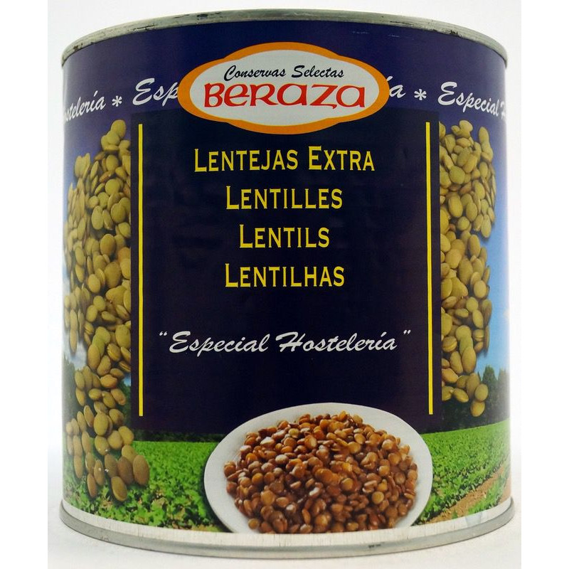 LENTEJAS COCIDAS LATA 6/3 Kg.